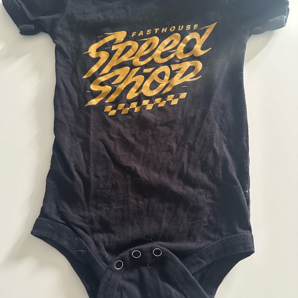 Fasthouse Black and Gold Kids One Piece